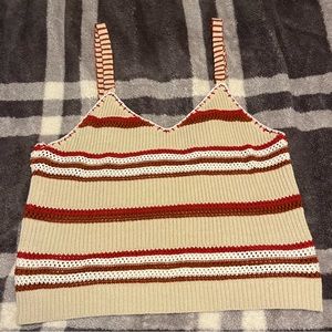 Crochet boutique cropped top size Large, never been worn